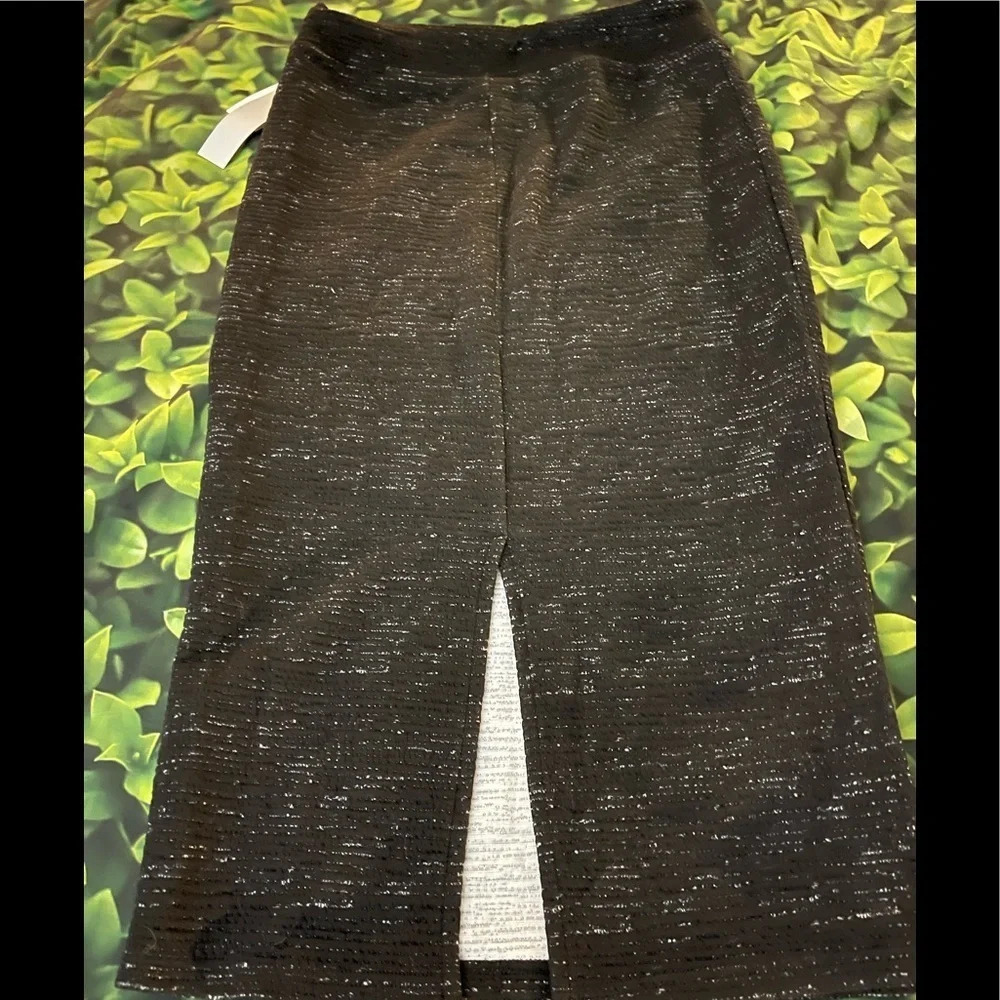 14th & UNION Size Medium Ottoman Jacquard Knit Pencil Skirt Black Pull-on NWT - Picture 4 of 8